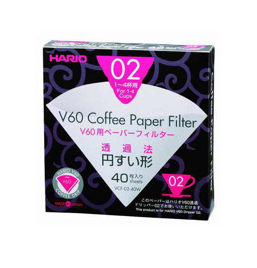 Hario V60 filter paper natural 02 dripper 40 pack